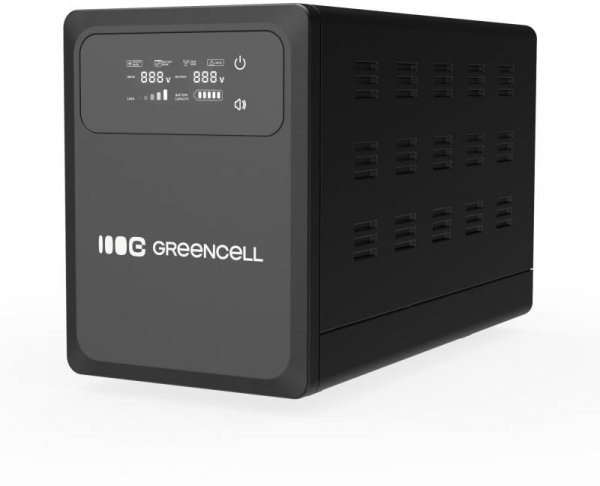 UPS ZASILACZ AWARYJNY Greencell PowerCore 1500VA 1000W AVR 12VDC LCD