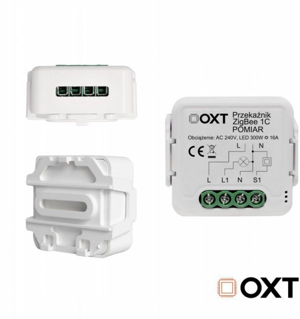 Moduł OXT przekaźnik 1 obw. pomiar 16A ZigBee TUYA