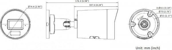 Kamera IP Hikvision DS-2CD2047G3-LI2UY/SRB(2.8mm)/BLACK