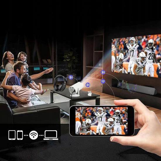 Przenośny Projektor Zenwire R1 Full HD Android Wifi Bluetooth Obrotowy