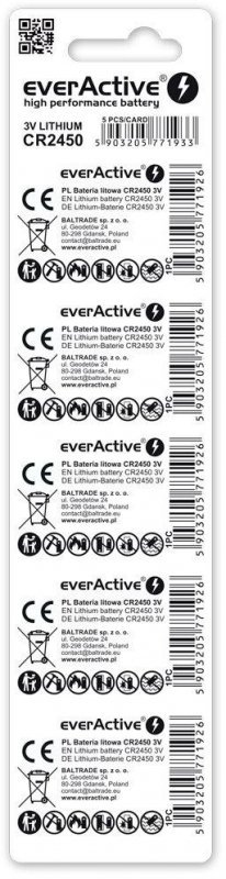 Bateria CR2450 everActive (blister 5 szt.)