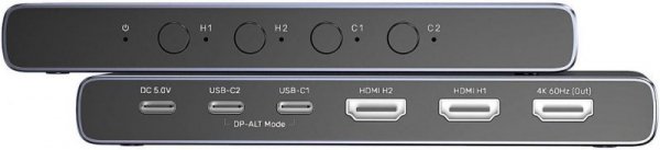 Unitek Przełącznik 4K HDMI/USB-C 4 out i 1 in