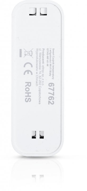 GISE Smart Czujnik temperatury i wilgotności Wi-Fi Biały | Tuya | GTHS-WF-01-W