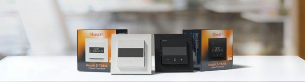 Termostat Heatit Z-TRM6 Black Matt Z-Wave Thermostat 3600W 16A 868,4 Mhz