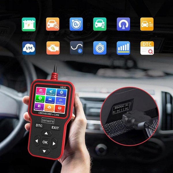 Interfejs Tester Skaner Diagnostyczny  OBD2 ELM327 CAN Zenwire V620