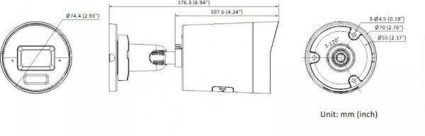 Kamera IP Hikvision DS-2CD2067G3-LI2UY/SL 2.8mm BLACK