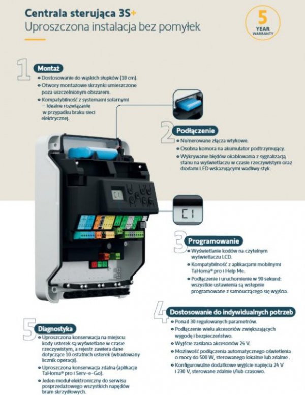 Zestaw Somfy Elixo 3S+ IO Comfort Pack do 600kg bram przesuwnych