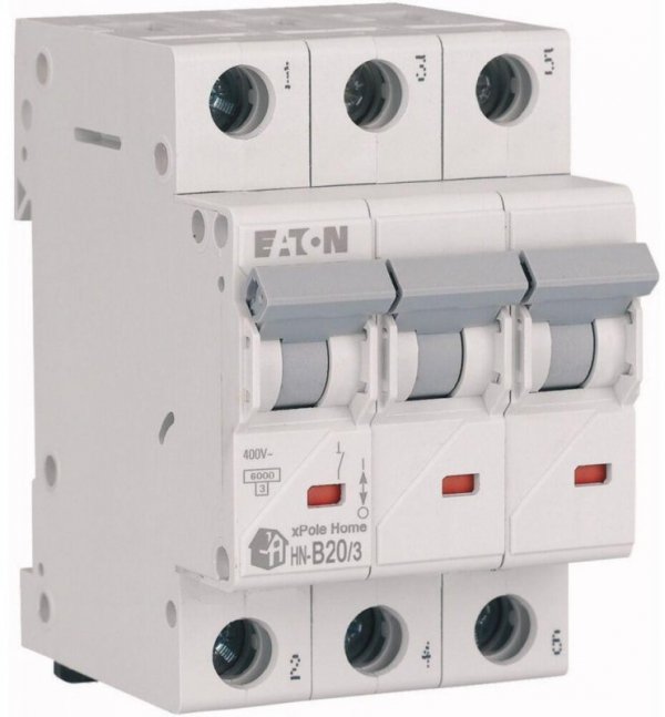 EATON WYŁĄCZNIK NADPRĄDOWY B 20A 3P 3M 6KA HN-B20/3