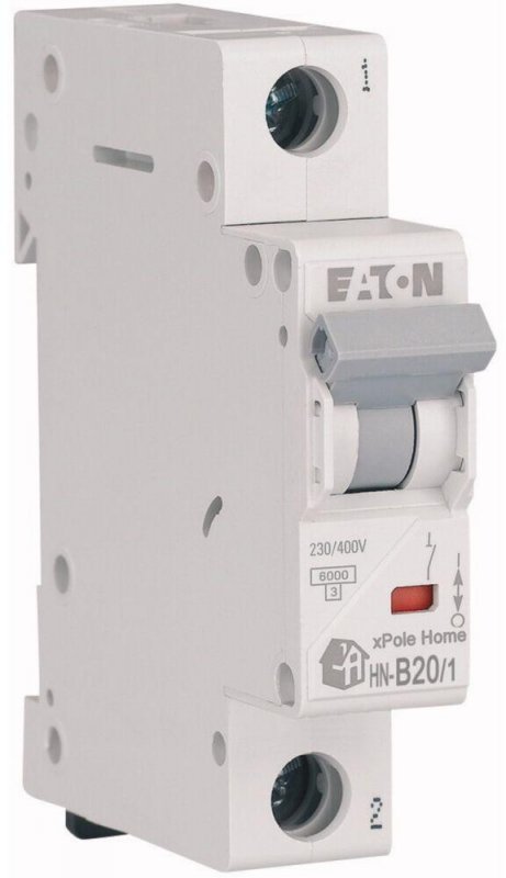EATON WYŁĄCZNIK NADPRĄDOWY B 20A 1P 1M 6KA HN-B20/1