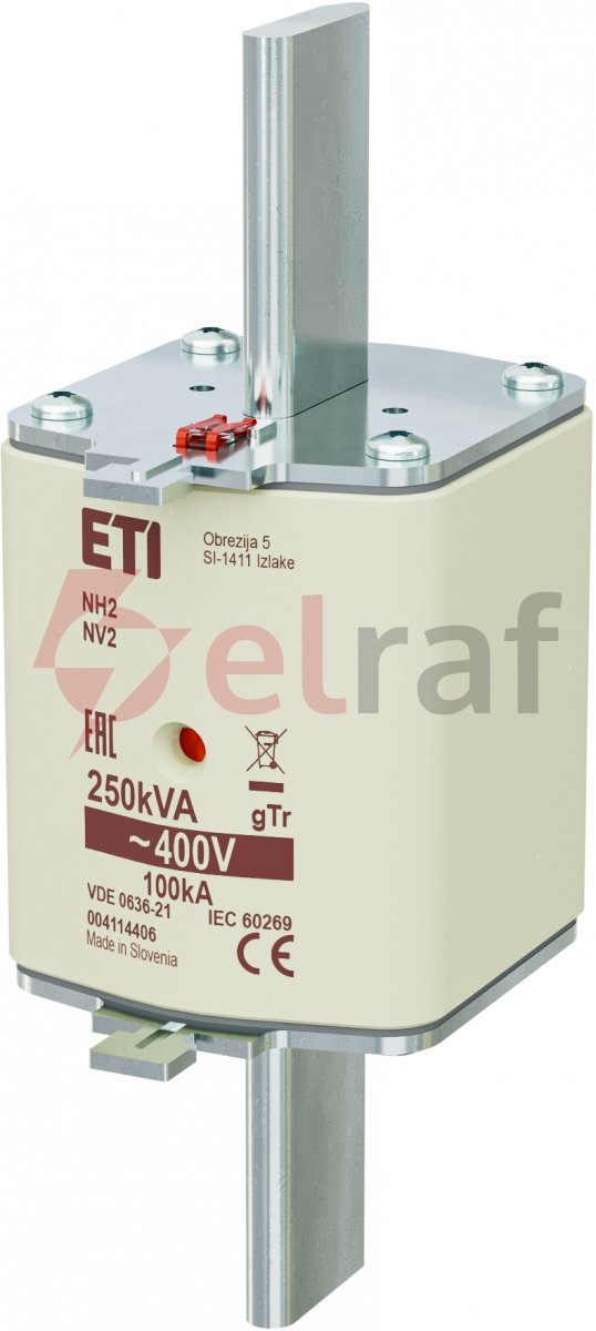 Wkładka bezpiecznikowa NH2 361A gTr 400V 250kVA 004114406