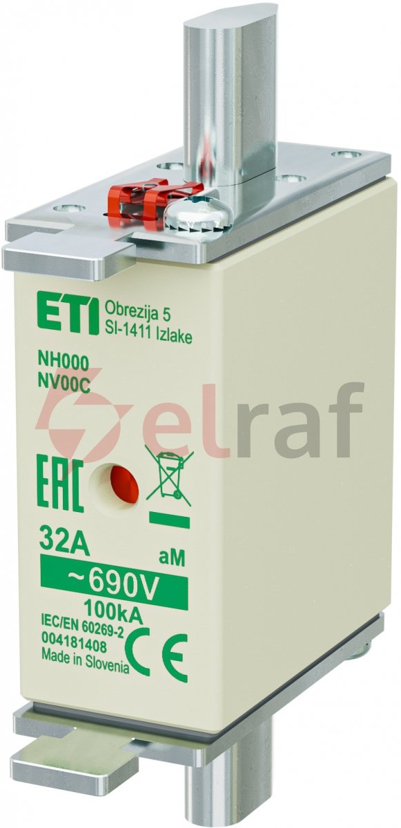 Wkładka bezpiecznikowa NH000 32A aM 690V 004181408
