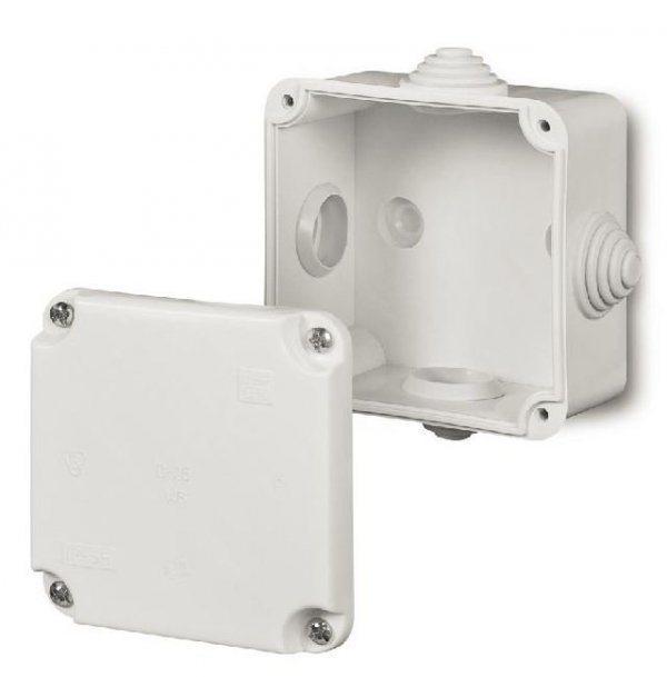 PK-0 PUSZKA INSTALACYJNA NT 92X92X50 IP55 4 DŁAWIKI BIAŁY EP-LUX