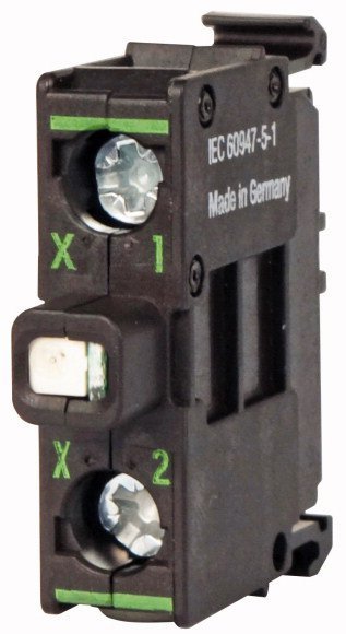 M22-LEDC-G BLOK LED 12-30V AC/DC MONTAŻ DO ŚCIANKI TYLNEJ ZACISKI ŚRUBOWE ZIELONY