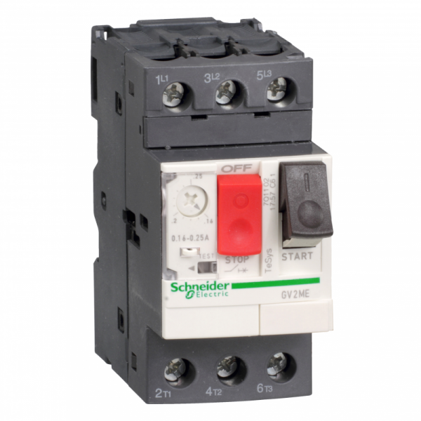 Schneider Electric Wyłącznik silnikowy GV2ME napęd przyciskowy 2,5-4A zaciski skrzynkowe, GV2ME08