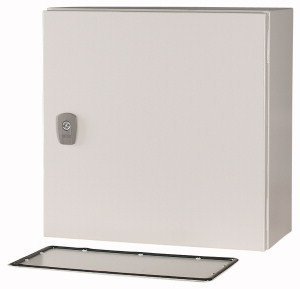 CS 44/200 OBUDOWA METALOWA NT 400X400X200 DRZWI PEŁNE Z PŁYTĄ IP65 SZARY