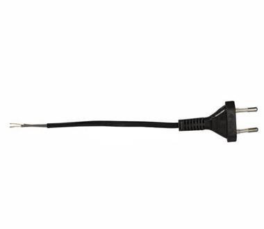 SP CZARNY SZNUR PRZYŁĄCZENIOWY 2.5M H03VVH2 2X0.75 PŁASKI WTYCZKA PŁASKA