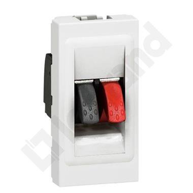 M45 BIAŁY GNIAZDO GŁOŚNIKOWE 1M HI-FI 1X ZŁĄCZA 4MM2