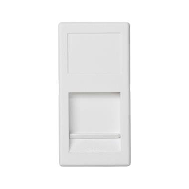 CONNECT M45 CZYSTA BIEL PŁYTKA 1M DO GNIAZD 1X UAE Z OSŁONĄ KEYSTONE