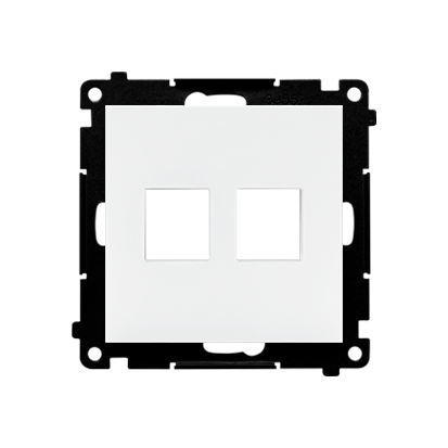 SIMON 55 MODUŁ BIAŁY MAT PŁYTKA DO GNIAZD 2X UAE KEYSTONE PŁASKA