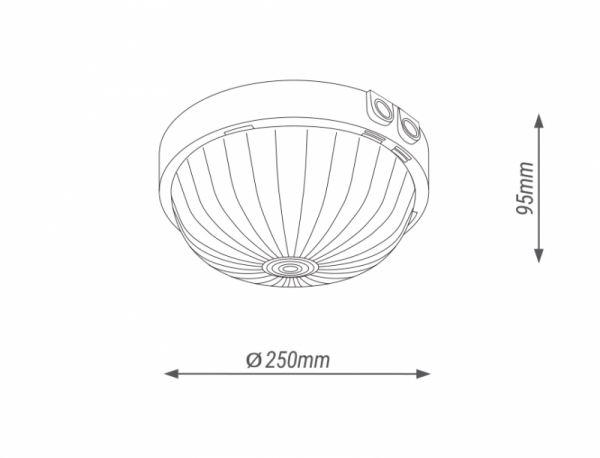 RITA MINI PC BIAŁY OPRAWA PLAFON OKRĄGŁY 1X E27/ 25W IP44 IK10 PC/ TWORZYWO