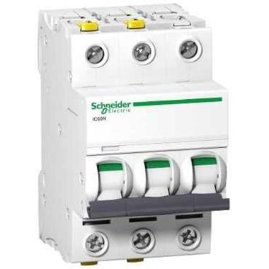 Schneider Electric Wyłącznik nadprądowy Acti9 iC60N-C25-3 C 25A 3-biegunowy, A9F04325