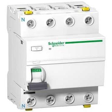 Schneider Electric Wyłącznik różnicowoprądowy Acti9  iID-63-4-30-AC 63A 4-biegunowy 30mA typ AC, A9Z11463