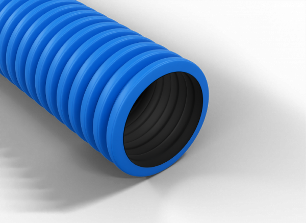 QRK 50-50 FLEX NIEBIESKI RURA OSŁONOWA KARBOWANA DWUWARSTWOWA ZIEMNA HDPE FI50/41 450N/5CM (50 MB)