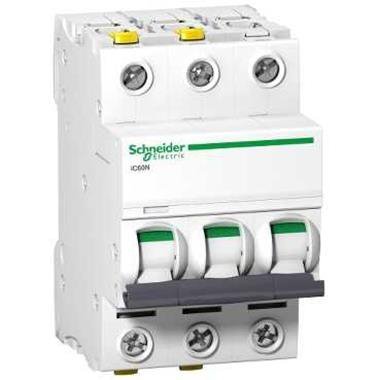 Schneider Electric Wyłącznik nadprądowy Acti9 iC60N-C3-3 C 3A 3-biegunowy, A9F04303