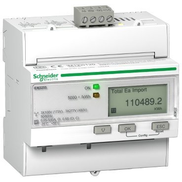 Schneider Electric PowerLogic Licznik energii trójfazowy 5A kl 0,5S MID Modbus, A9MEM3255