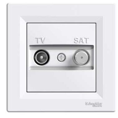 Schneider Electric Asfora, gniazdo TV-SAT końcowe 1dB, biały, EPH3400121