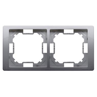 SIMON BASIC NEOS INOX RAMKA 2X