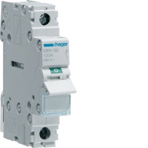 SBN190 ROZŁĄCZNIK IZOLACYJNY 100A 1P 1M 230V AC