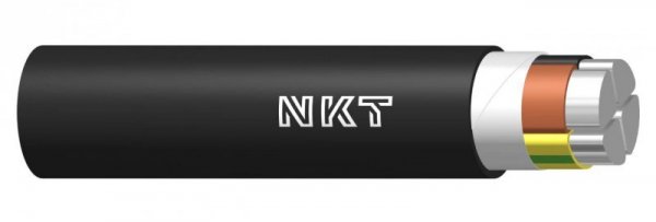 YAKXS 4X120 SE CZARNY KABEL ZIEMNY AL DRUT 0.6/1KV USIECIOWANY SEKTOROWY KL.1