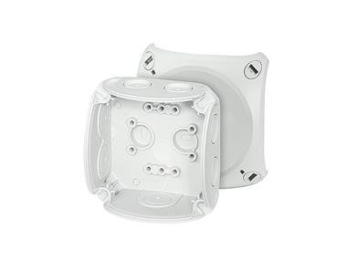 DK 0200 GZ PUSZKA INSTALACYJNA NT 93X93X62 Z DŁAWICAMI MEMBRANOWYMI BEZ ZACISKÓW IP66 IK07 SZARY