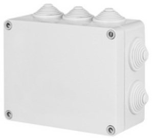 PUSZKA INSTALACYJNA NT 198X163X80 IP55 IK07 10 DŁAWIKÓW UV SZARY INDUSTRIAL