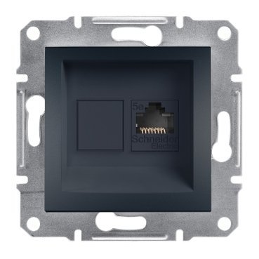 Schneider Electric Asfora, gniazdo komputerowe RJ45 kat.5e, UTP, bez ramki, antracyt, EPH4300171