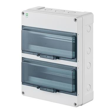 HERMETICA RN ROZDZIELNIA PLASTIKOWA NT PV 24M 2X 12M N+PE IP65 340X270X119.5 DRZWI DYMNE BIAŁY