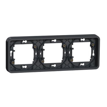 Schneider Electric Mureva, podstawa podtynkowa potrójna pozioma, antracyt, MUR34109