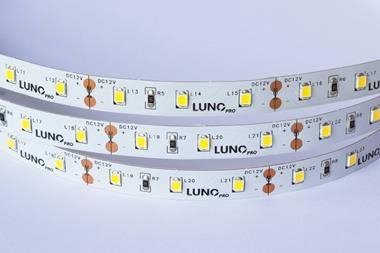 TAŚMA LED Z DIODAMI SAMSUNG 4.8W/1M 5M 10MM 12V DC IP54 ŚCIEMN. 830 WW 3000K CRI85+ 60XLED/1M 120ST