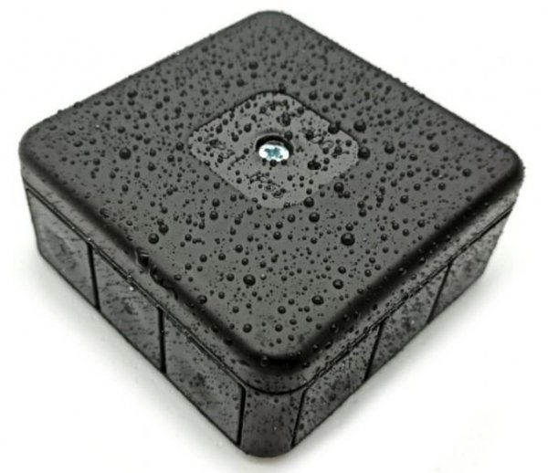 VP-31 PUSZKA INSTALACYJNA NT 85X85X37 IP55 IK07 PUSTA 12-WLOTOWA DŁAWIKI GUMOWE CZARNY