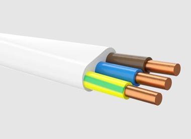 N2XH-JP  3X  1.5 ŻO RE BIAŁY PRZEWÓD INSTALACYJNY PŁASKI BEZHALOGENOWY  0.6/1KV BĘBEN  B2CA KL.1