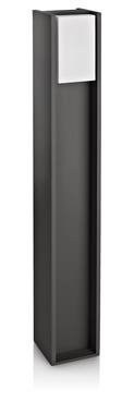 BRIDGE ANTRACYT OPRAWA SŁUPEK OGRODOWY 1X E27/ 42W IP44 ALUMINIUM/ TWORZYWO