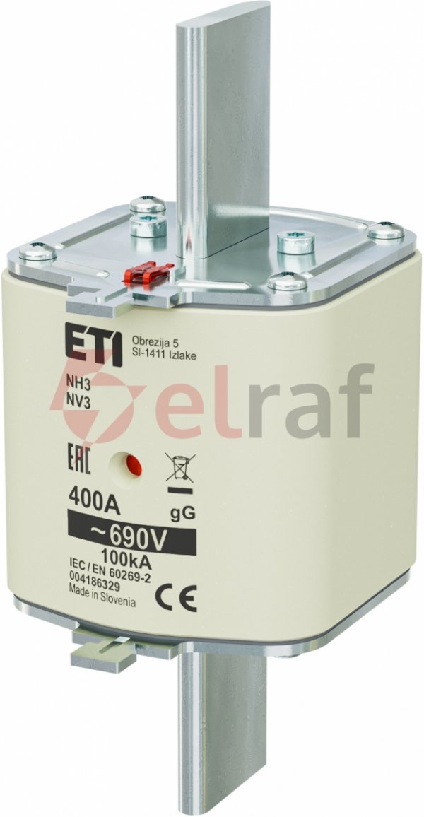 Wkładka bezpiecznikowa NH3 400A gG 690V 004186329