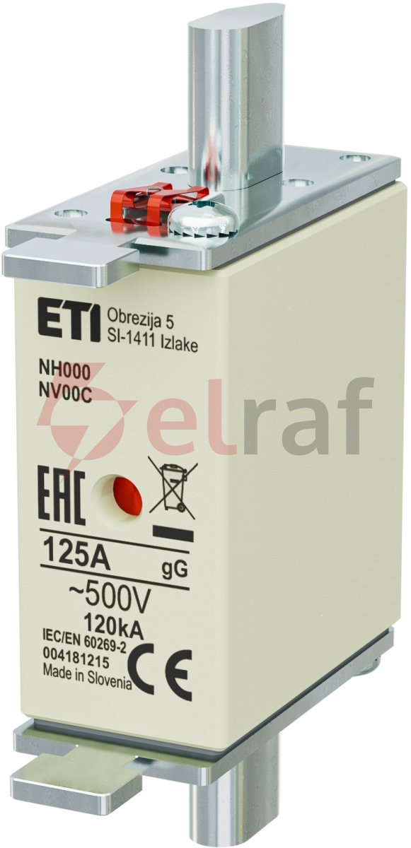 NH000 gG 125A/500V WKŁADKA TOPIKOWA