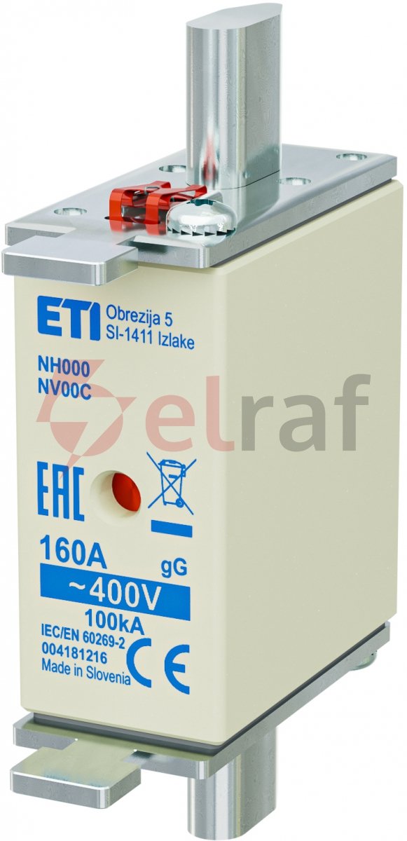 Wkładka bezpiecznikowa NH000 160A gG 400V 004181216