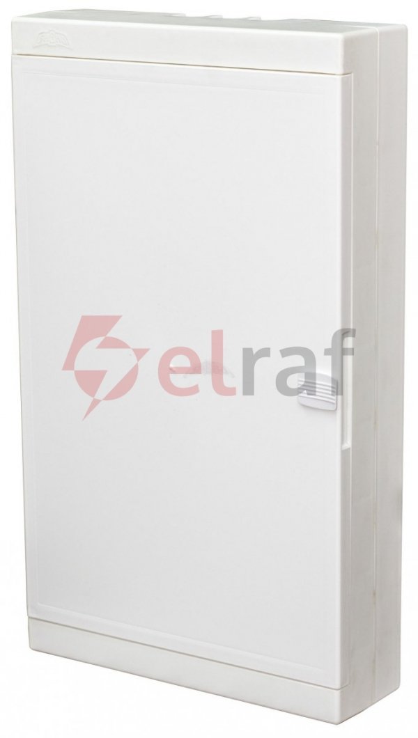 Szafa multimedialna natynkowa Multialfa plastikowa 310x530x105mm białe drzwi, zatrzask 5-014 MULTIALFA 530 BD