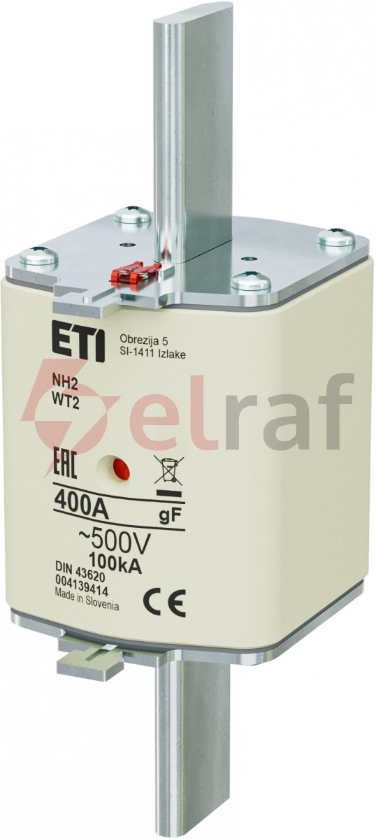 Wkładka bezpiecznikowa NH2 400A gF 500V 004139414