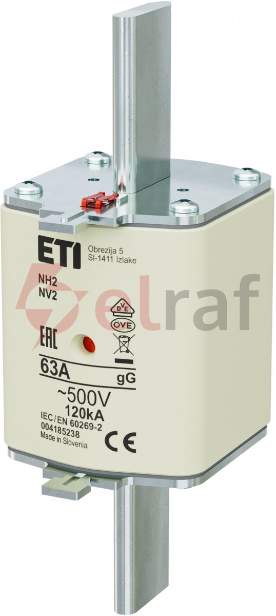 WKŁADKA NH2 GG 63A/500V