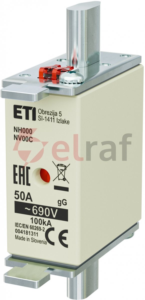 Wkładka bezpiecznikowa KOMBI NH000 50A gG/gL 690V WT-00C 004181311