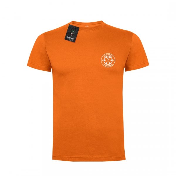 Położna koszulka bawełniana pomarańczowa
